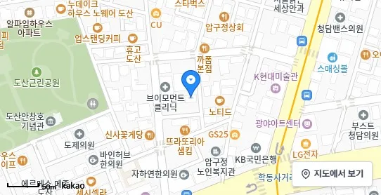 [위치 지도] 신사동 건물/빌딩 위치 및 주변 환경 (자료: 위치정보 지도)